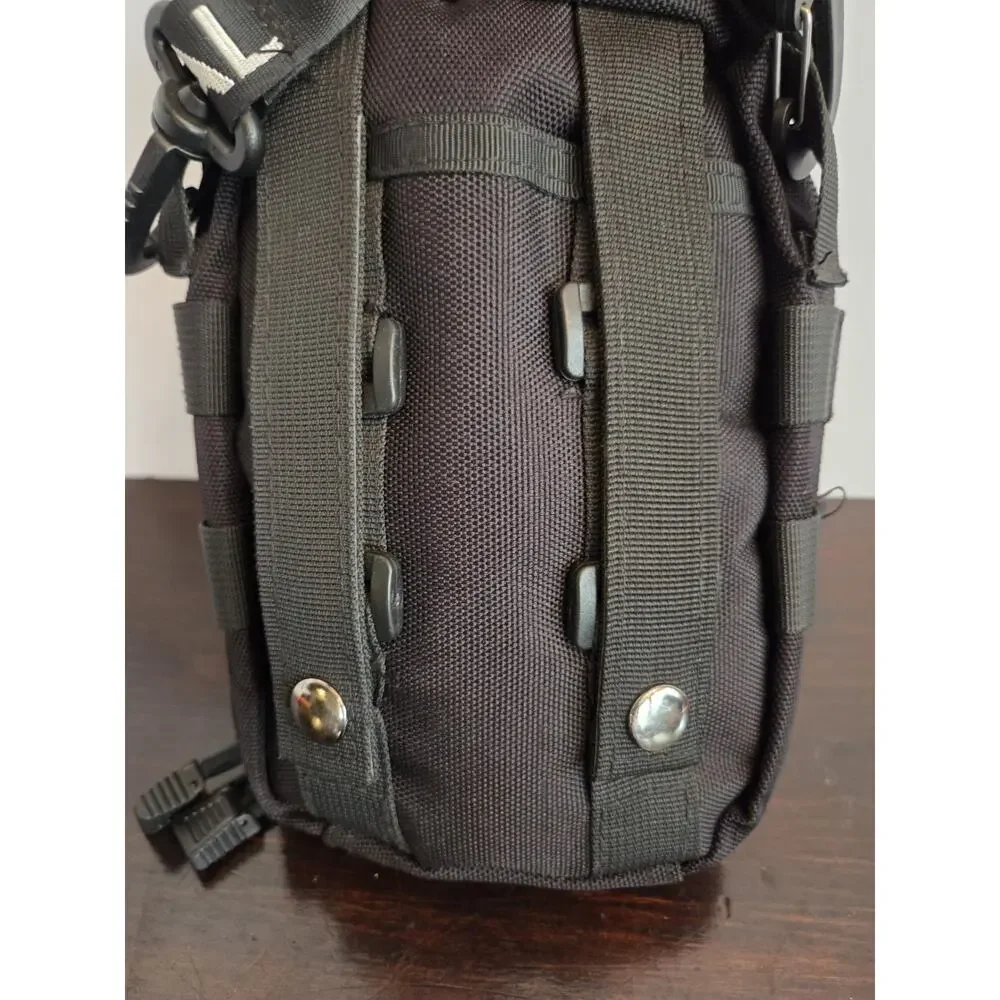 Laval Utility Crossbody Side Bag Travel Black Nylon Adjustable Strap Lightweight